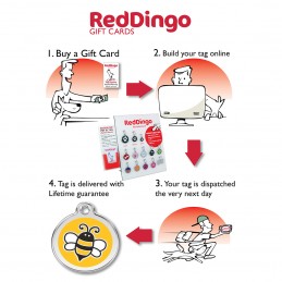 RED DINGO CARD REGALO TAG...